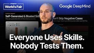Don't Ship Skills Without Evals — Philipp Schmid, Google DeepMind