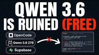 New Qwen 3.6 27b Local + OpenCode Just Got DESTROYED?