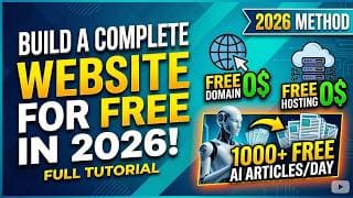 How to Get Free Hosting and Domain for WordPress 2026 (NO CREDIT CARD REQUIRED)