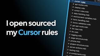 How To Be 10x More Productive In Cursor Using MDC Rules