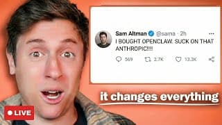 LIVE: OPENAI BUYS OPENCLAW! WILL ANTHROPIC SURVIVE???