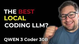 Are Local LLM's finally good at coding now... Qwen 3 Coder 30b