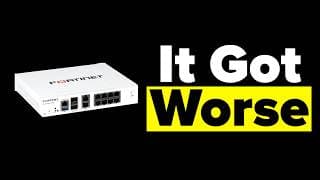 fortinet is having a rough week...