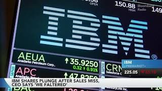 IBM Falls Most Since At Least 1968 on Sales Miss