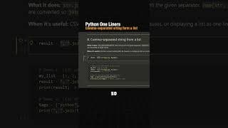 Did you know you can join any Python list into a string in just one line? 🔥