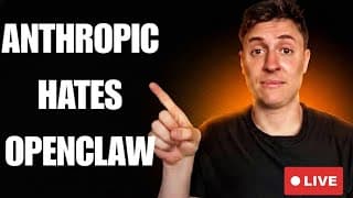 LIVE: Anthropic BANS OpenClaw. It's OVER!
