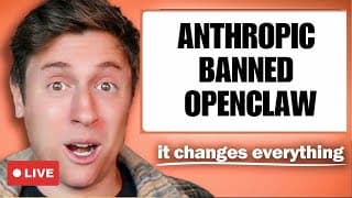 LIVE: ANTHROPIC BANNED OPENCLAW. DO THIS NOW!! plus: MASSIVE ANNOUNCEMENT