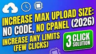 How to Increase Maximum Upload File Size in WordPress (No Coding | Easy Method) | 2026