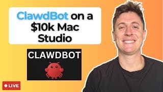 LIVE: Running ClawdBot on a $10,000 Mac Studio