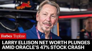 Larry Ellison's Net Worth Drops $8 Billion Amid Oracle’s Nearly 50% Crash