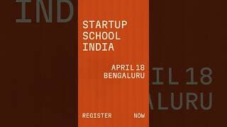 Startup School is coming to India! 🇮🇳