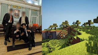 Playing Minecraft on Valentine's Day