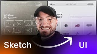 Turning a sketch into a prototype using AI