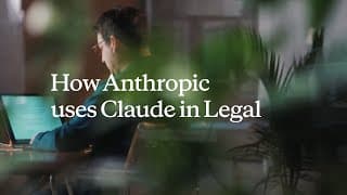 How Anthropic uses Claude in Legal