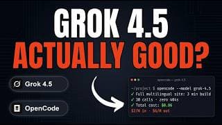 Grok 4.5 + OpenCode = Opus 4.8 Coding at 4x CHEAPER