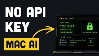 No API Key. No Cloud. Just Mac AI (Apfel)