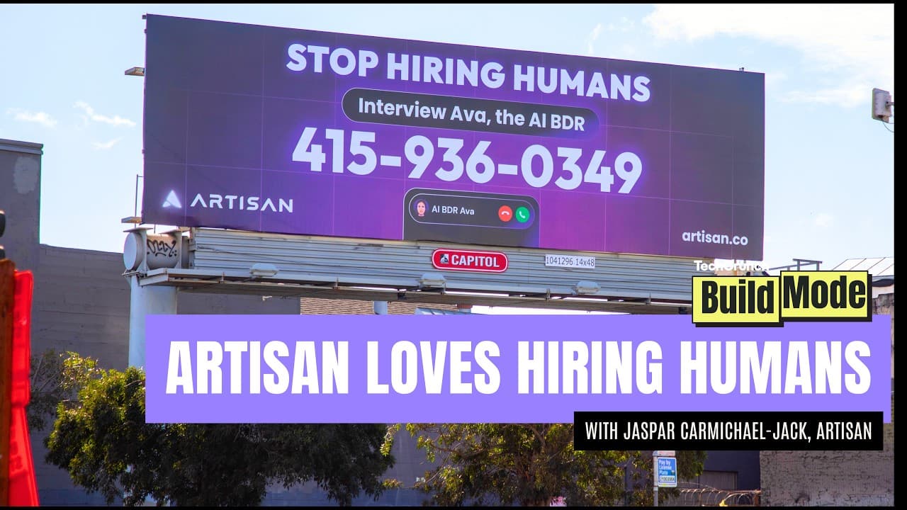 Why Artisan still 'loves hiring humans' despite 'Stop Hiring Humans' billboards l Build Mode
