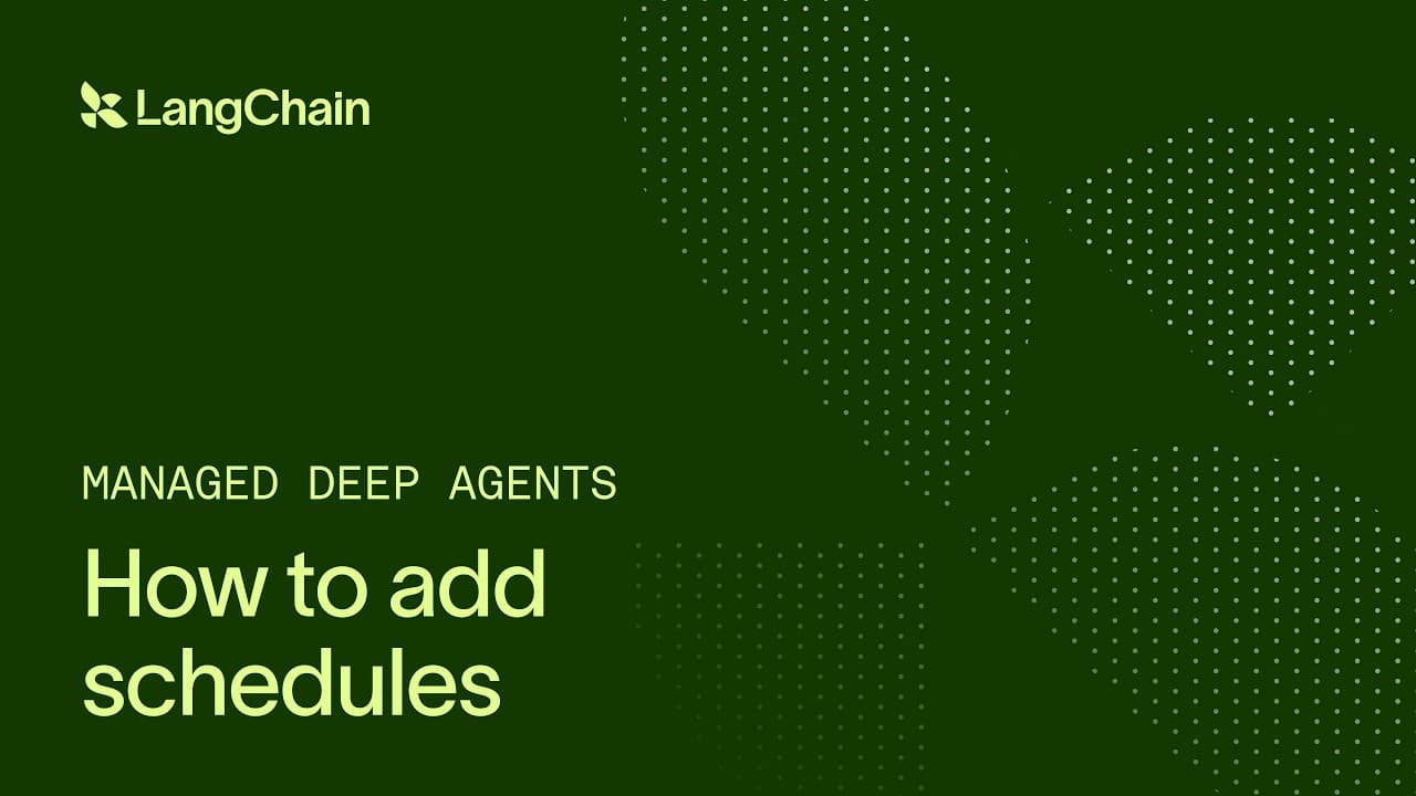 Schedules for Managed Deep Agents: Cron jobs, prompts, and Slack delivery