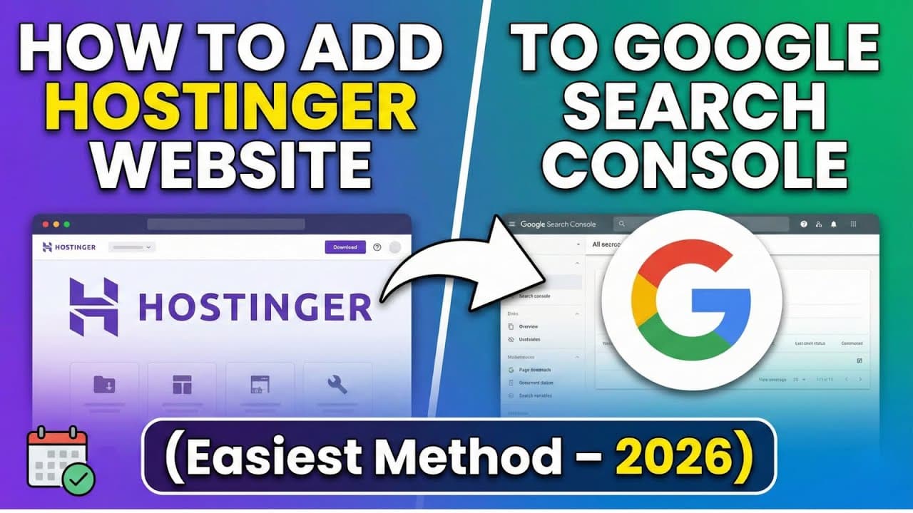 How to Add Hostinger Website to Google Search Console (Easiest Method – 2026)