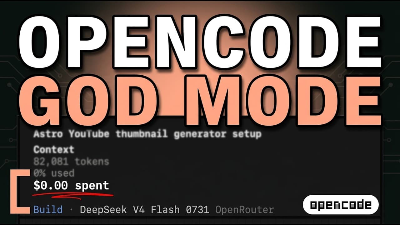 DeepSeek Flash 0731 + OpenCode: Full Apps Instantly (FOR FREE)