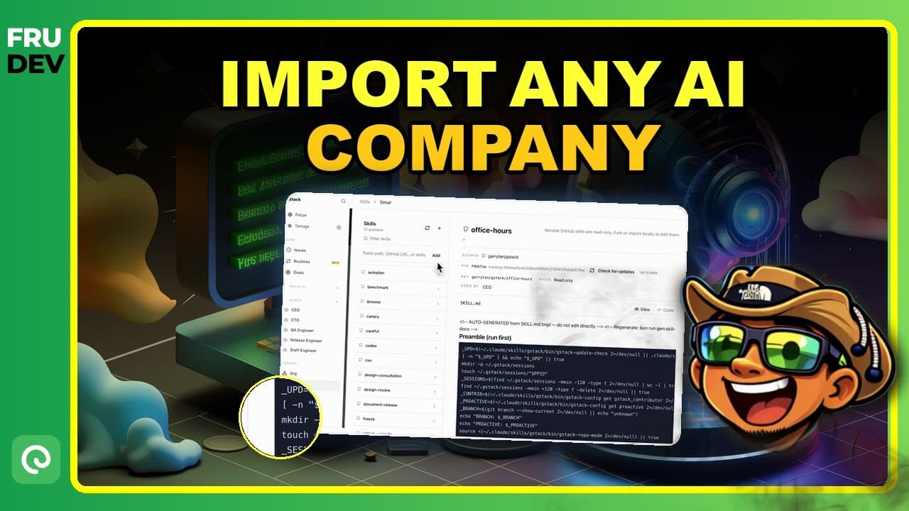 Import Any AI Company into Paperclip in One Command — Full Demo 🏢 #gstack