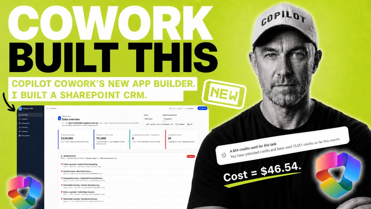 Copilot Cowork’s New App Builder: I Built a SharePoint CRM