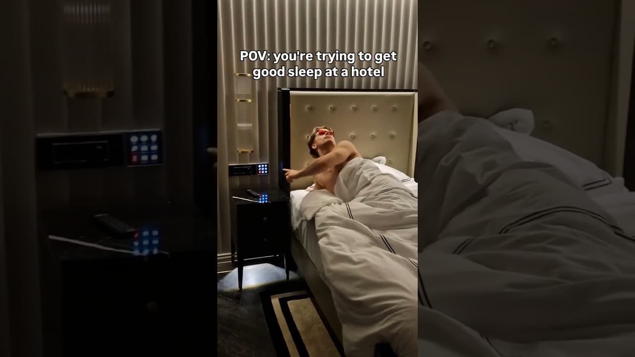 When You're Trying to Get Good Sleep at a Hotel