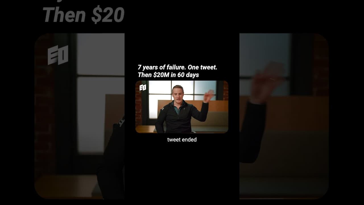 7 years of failure. One tweet. Then $20M in 60 days