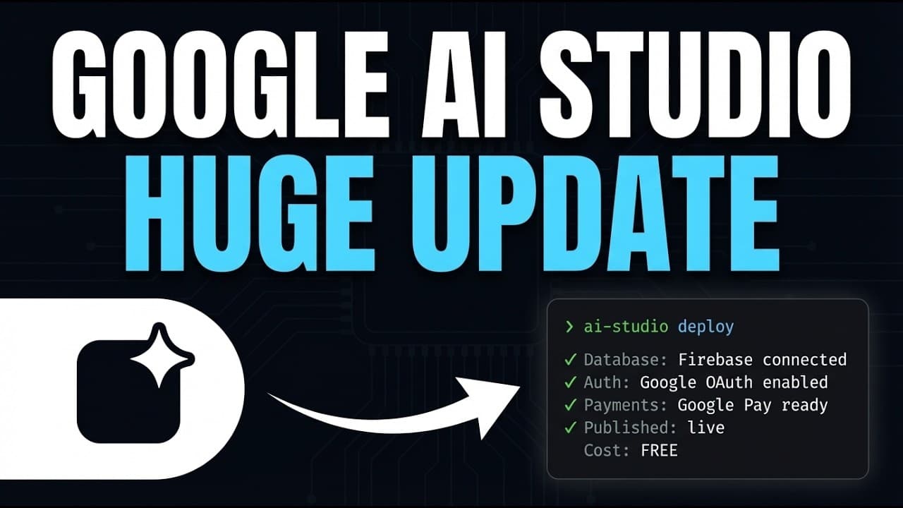 This NEW Google App Builds Full Stack Apps With Database + Auth + Payments FOR FREE