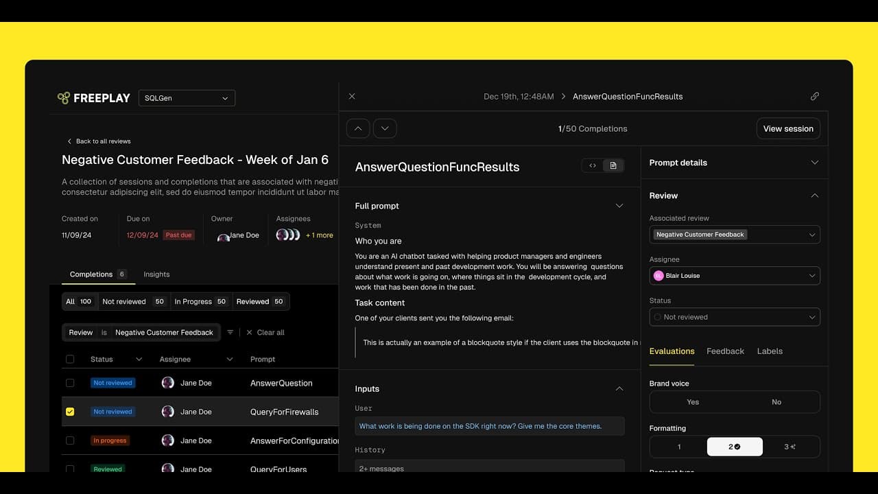 Scaling Human Review with Freeplay's Review Queues