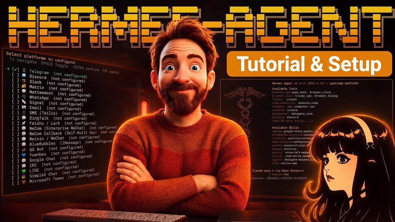 Hermes Agent Tutorial for Beginners - Crash Course