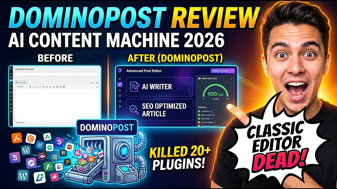 DominoPost Review: Turn WordPress Classic Editor into AI Content Machine 2026 (Advanced Post Editor)