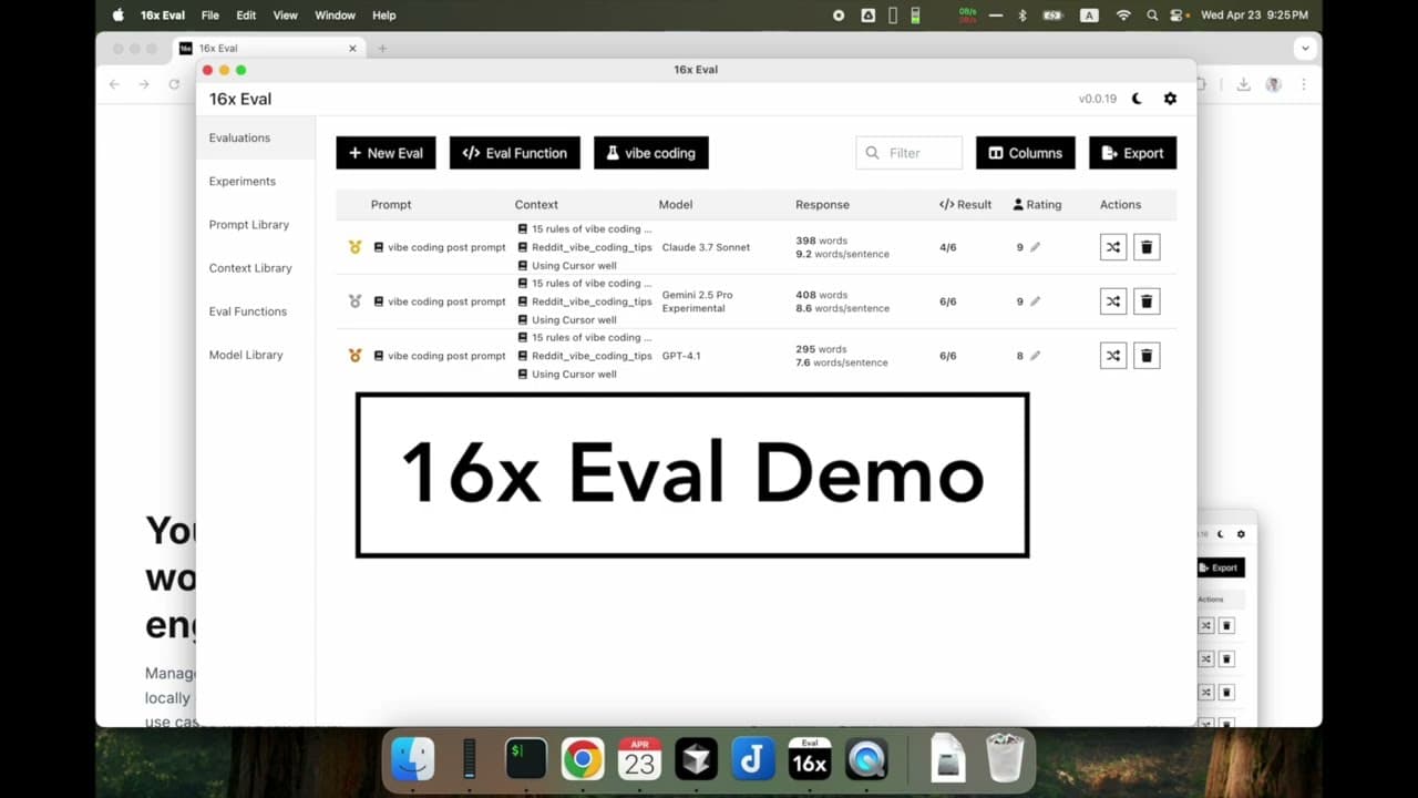 16x Eval Demo on Writing Task Evaluation (May 2025)