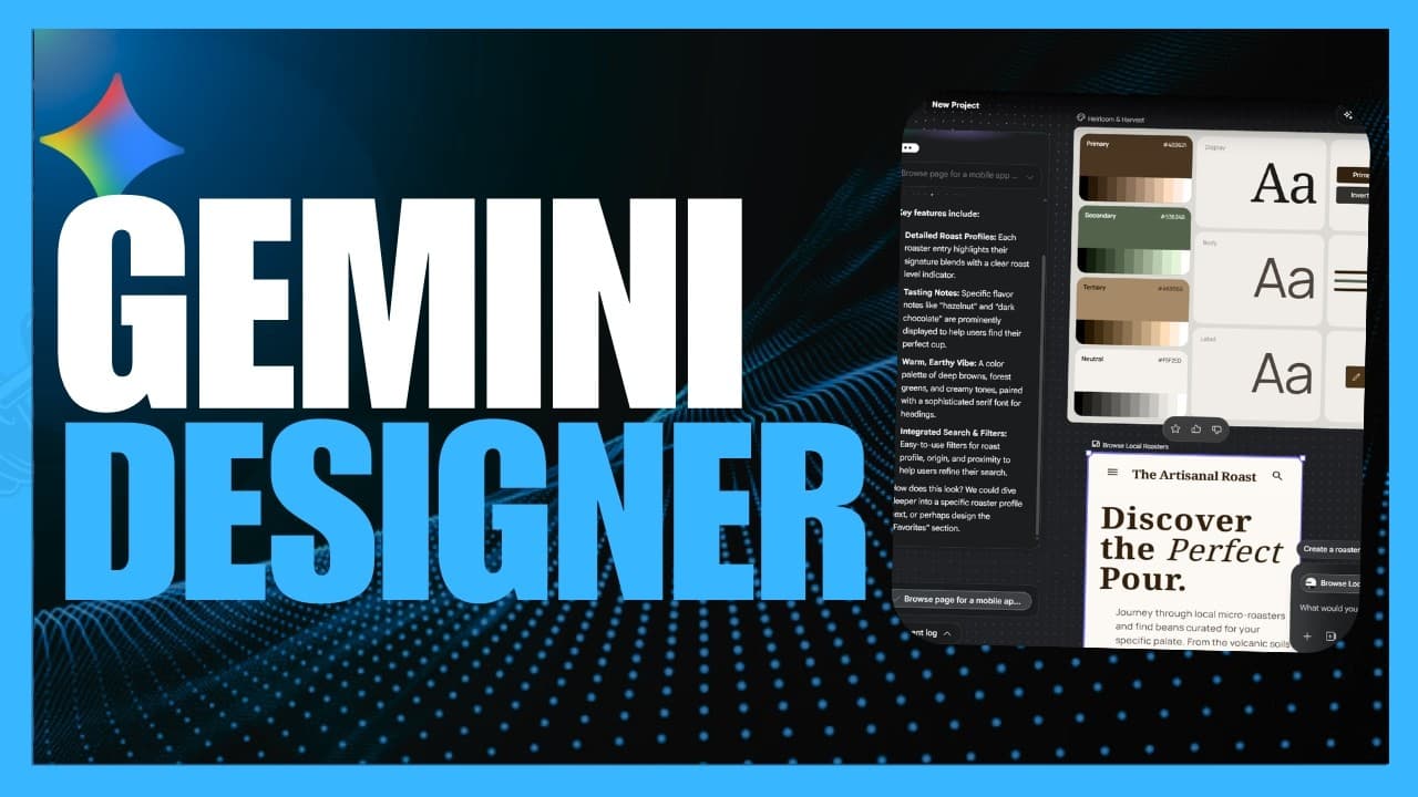 Google's NEW AI Vibe Design Tool IS INSANE! The Greatest AI Design System I've Ever Used! (Stitch)