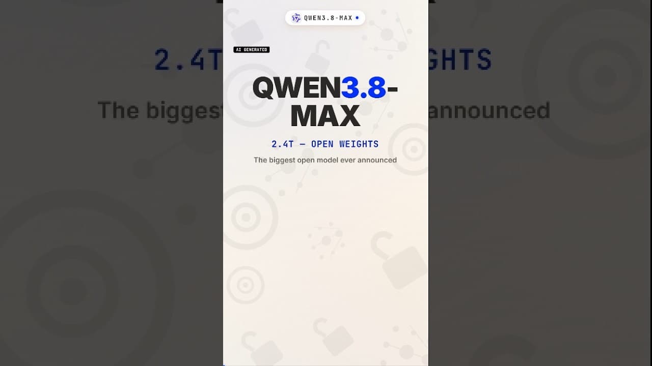 Don't Miss Qwen3.8-MAX #AI #OpenSource