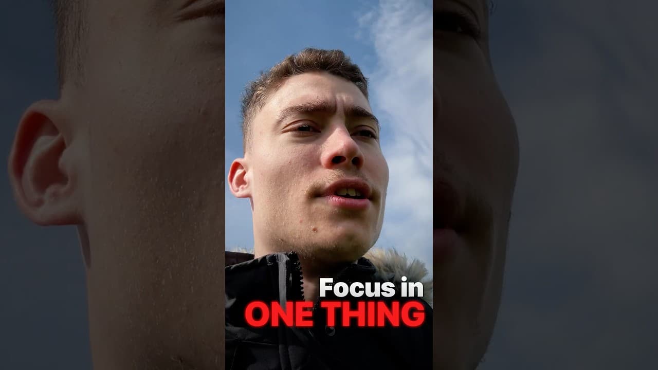Choose 1 thing and stick to it! Watch you life completely change