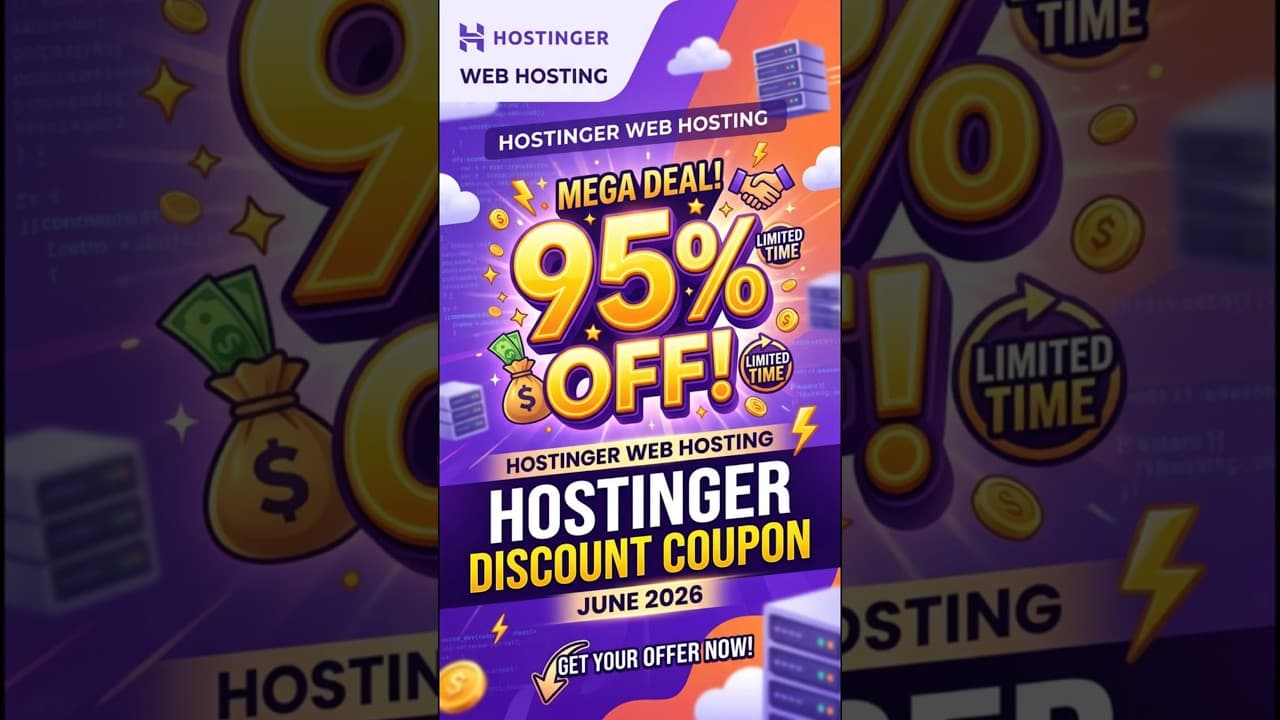 Hostinger Coupon Code June 2026 ( 95% OFF !! ) Automatic Discount Link for Hosting #hostingercoupon