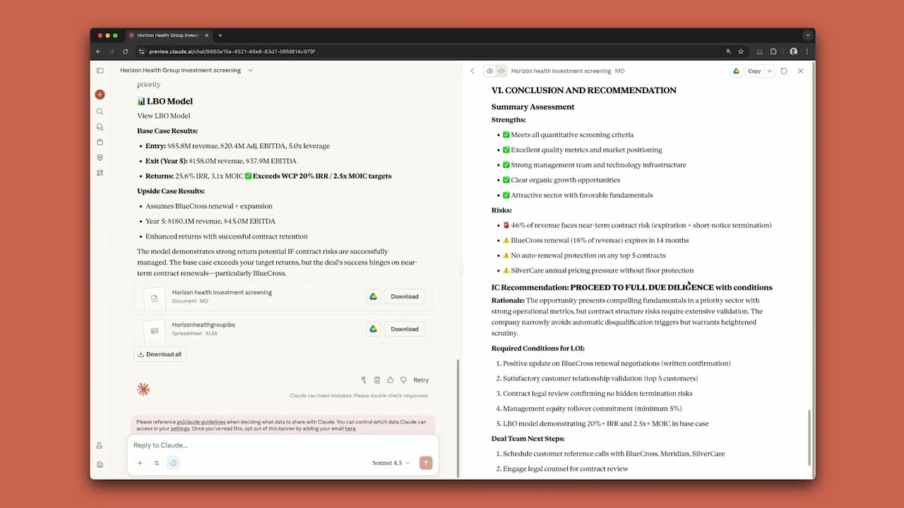 Accelerating private equity deal flows with Claude