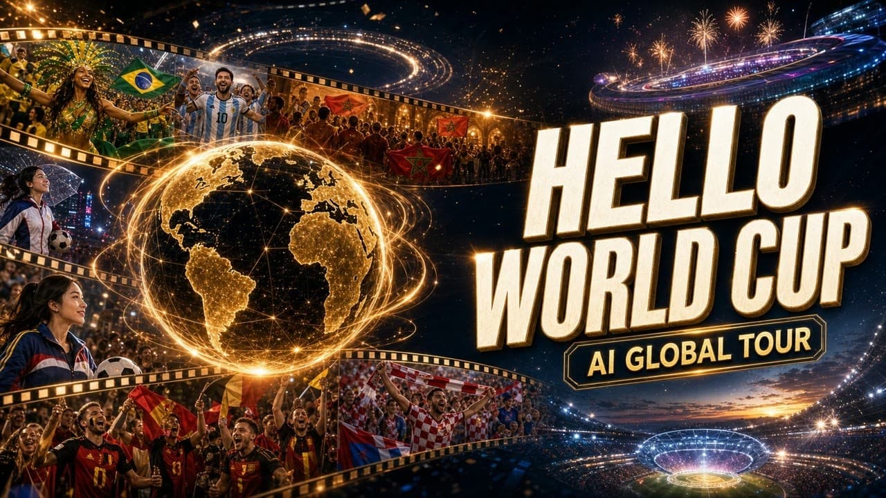 World Cup 2026 AI Global Tour 纯享版灵姐AI 足球巡游短片｜Hello, World Cup 2026