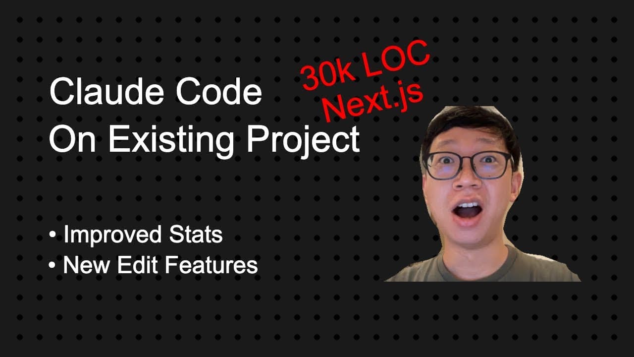 Claude Code on Existing Project: 30k LOC Next.js App