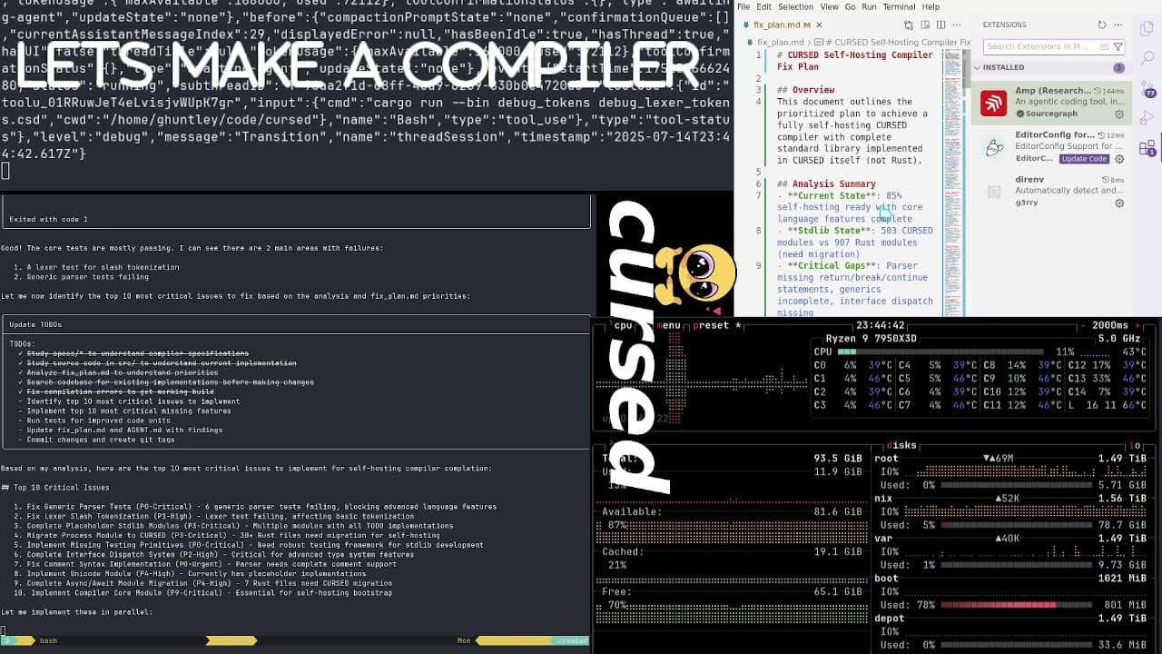 Amp creating a new programming language AFK