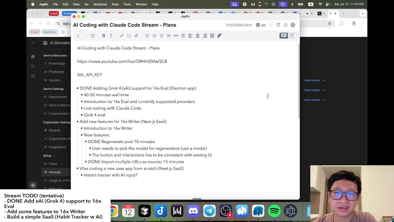 16x AI Coding with Claude Code Livestream