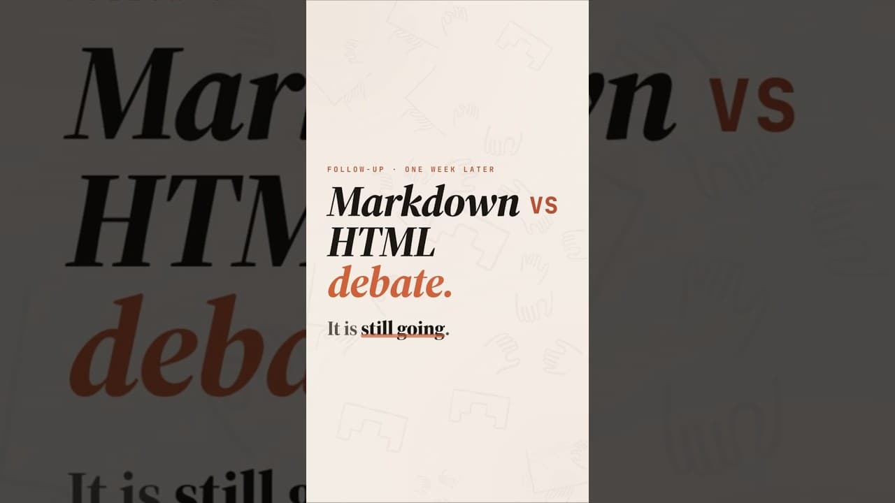 This Markdown Criticism Has Developers Divided #shorts #tech