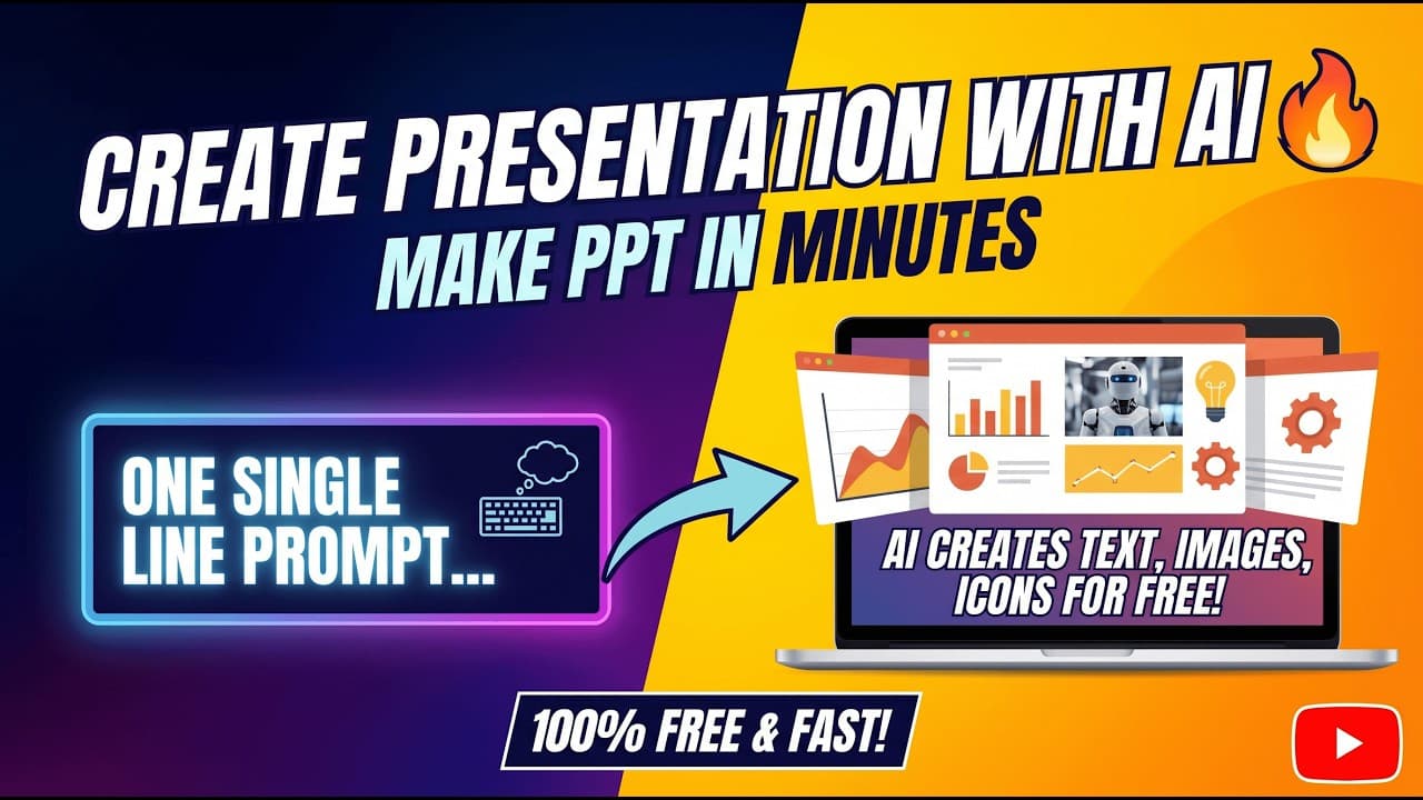 How to Create Presentation Using AI for FREE 🔥 Make PPT in Minutes (This AI is Crazy!! )