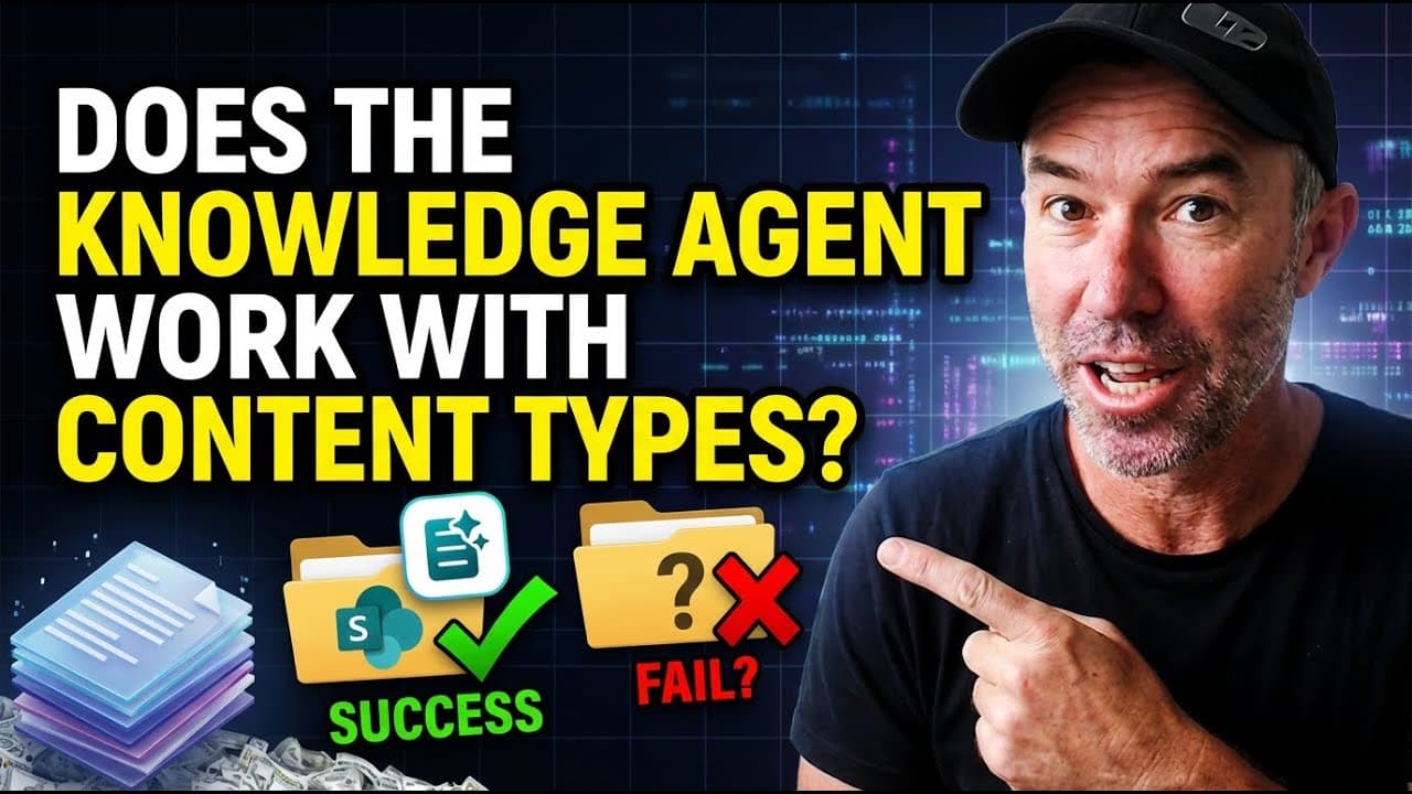 Does the Knowledge Agent Respect Content Type Hub Metadata?