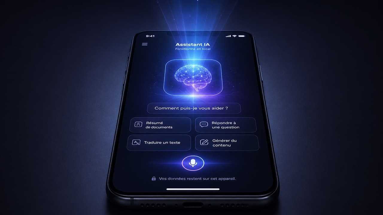 Faire tourner une IA en local sur téléphone sans internet.