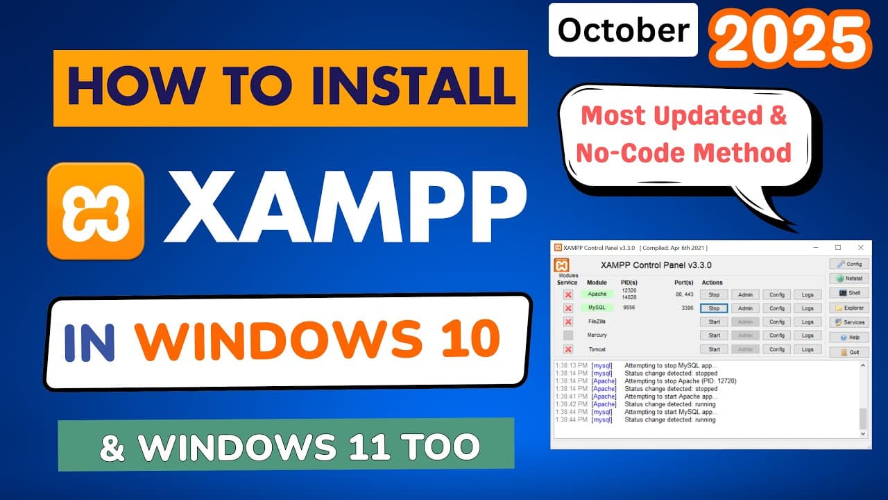 How to Install XAMPP for Windows 10 ( WordPress on Windows Localhost 2025 )