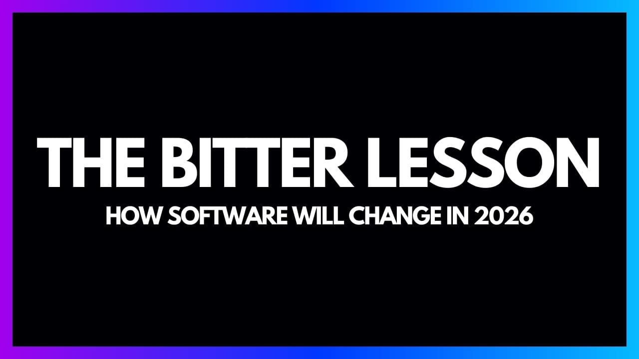 The Bitter Lesson: How We Build and What We Build is about to change