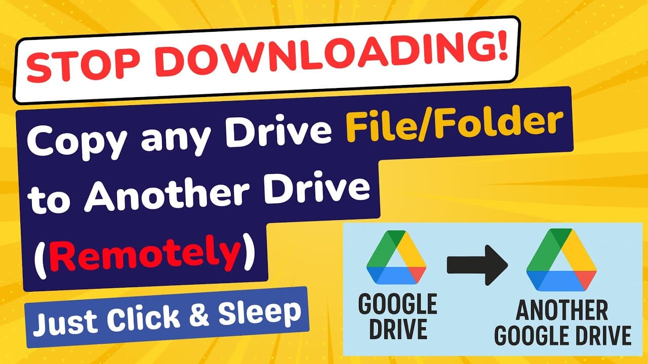 How to Copy Folder From Google Drive to Another Google Drive (Without Downloading any File)