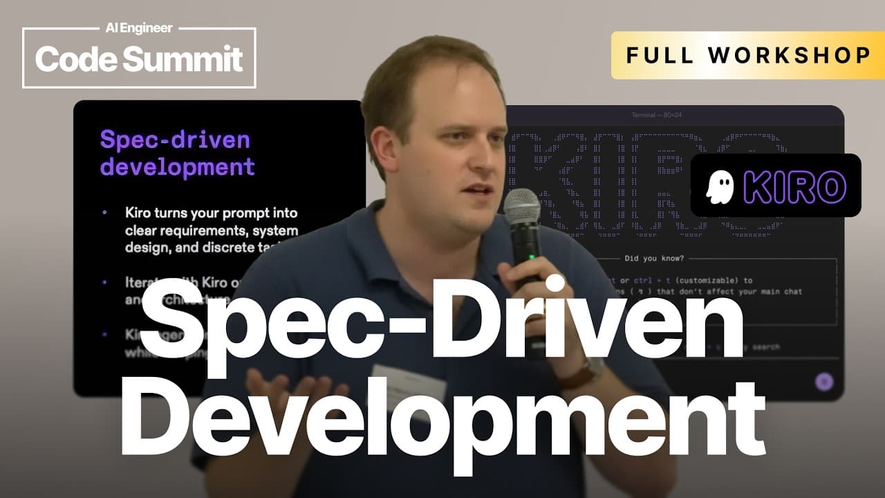 Spec-Driven Development: Agentic Coding at FAANG Scale and Quality — Al Harris, Amazon Kiro